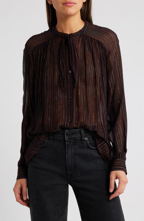 Joylux Metallic Stripe Shirt