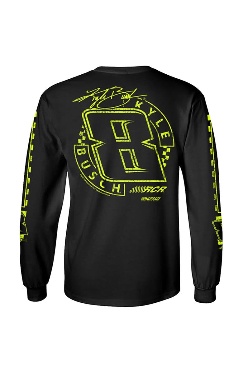 NASCAR Men's Richard Childress Racing Team Collection Black Kyle Busch Lifestyle Long Sleeve T-Shirt, Alternate, color, Black