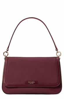 hudson colorblock pebbled leather satchel