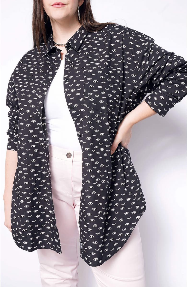 WILDFANG The Essential Long Sleeve Oversized Wrap Button Up, Alternate, color,