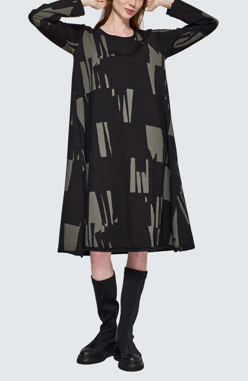 Luukaa Rivelle Printed Jersey Dress In Blue