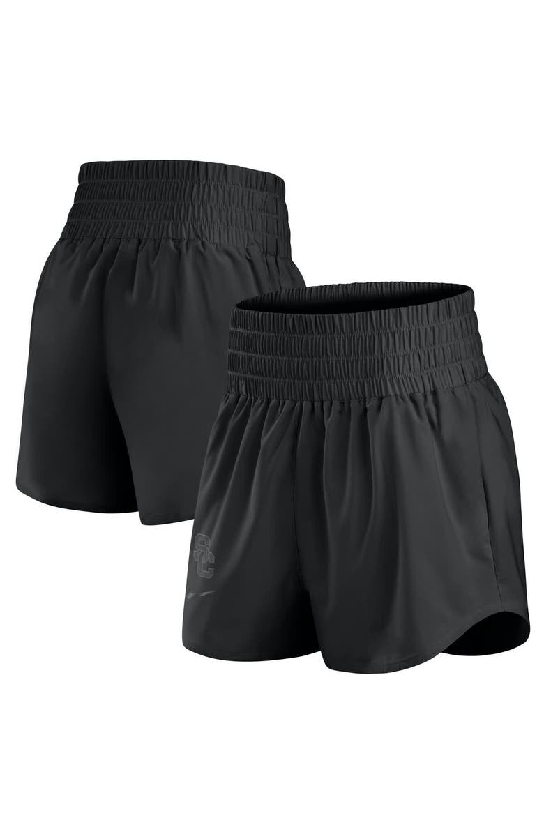 Nike Women's Nike Black USC Trojans Performance One High-Rise Shorts, Main, color, Black