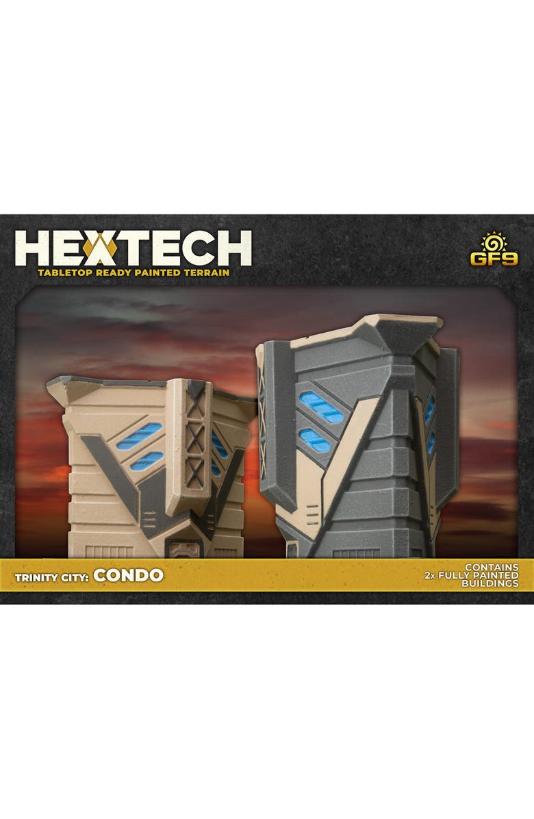 GF9 Hextech Trinity City Painted Condo Buildings, 2 Pieces, Alternate, color, Multicolored