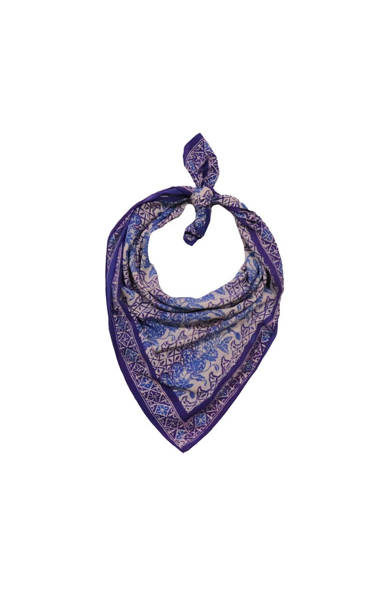 Oversized Hand Dyed Batik Bandana, Alternate, color, Navy Blue