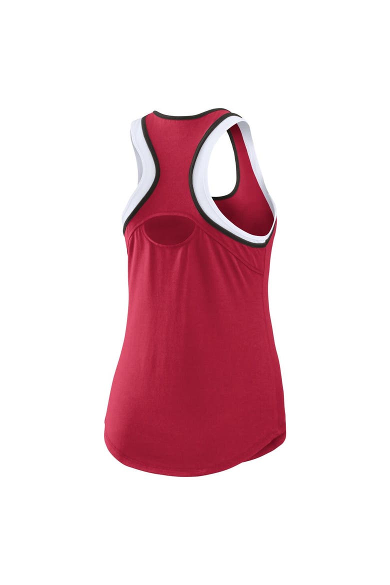 Women's WEAR by Erin Andrews Cardinal USC Trojans Open Hole Razorback Tank Top, Alternate, color, Crimson