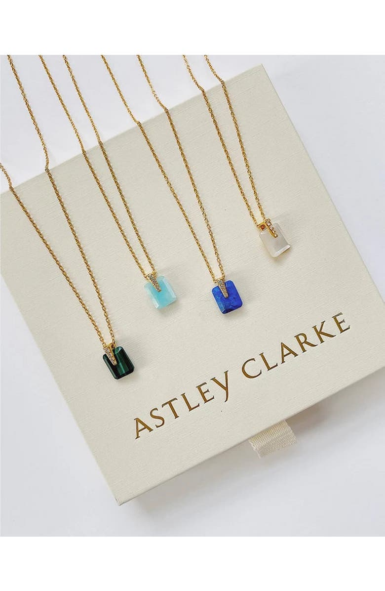 Astley Clarke Gold Deco Lapis Pendant Necklace, Alternate, color, Lapis