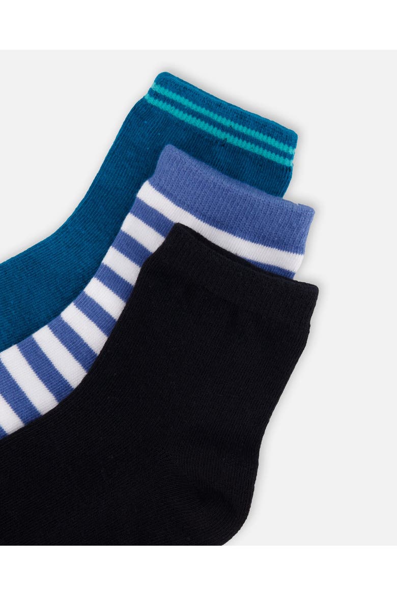 Socks (3 Pairs) Set Striped, Alternate, color, Striped Blue