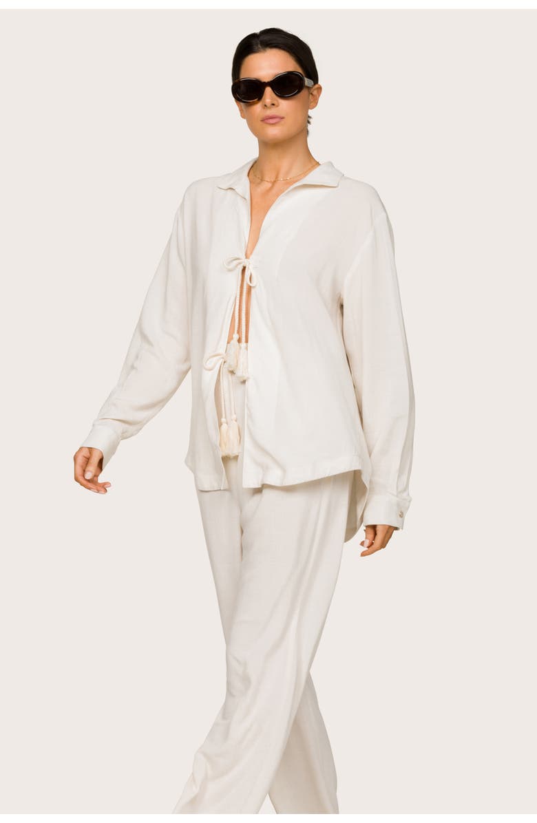 ALALA Seaside Shirt, Alternate, color, Bone