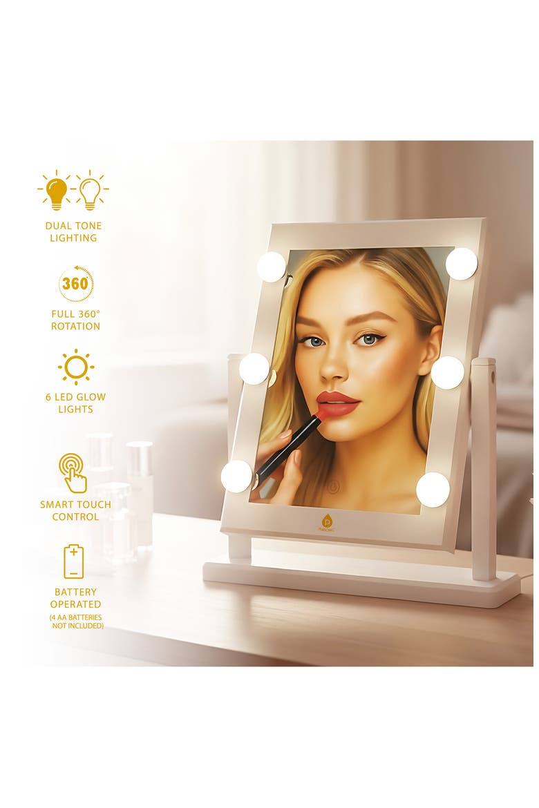 Refined Brilliance Pro LED Vanity Mirror, Alternate, color, WHITE