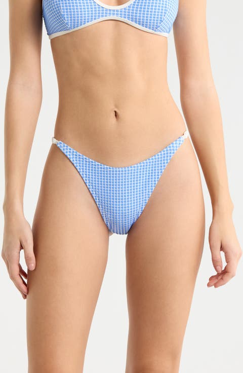 Poolside Hi Leg Skimpy Bikini Bottoms