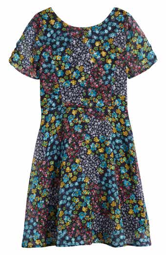 Kids' Floral Tie Back Skater Dress