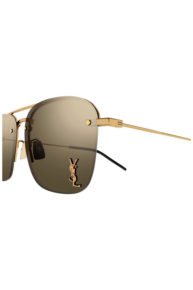 59mm Tinted Aviator Sunglasses, Alternate, color, BRONZE