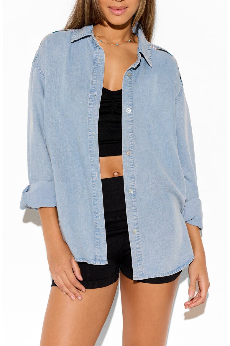 Solstice Chambray Button-Up Shirt, Main, color, SUNBLEACHED CHAMBRAY