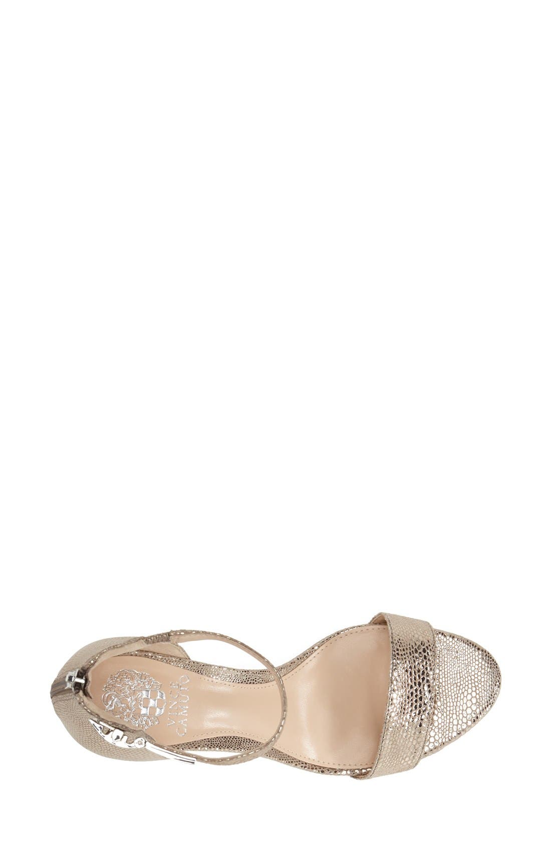 'Magner' Ankle Strap Sandal, Alternate, color, METALLIC TAUPE