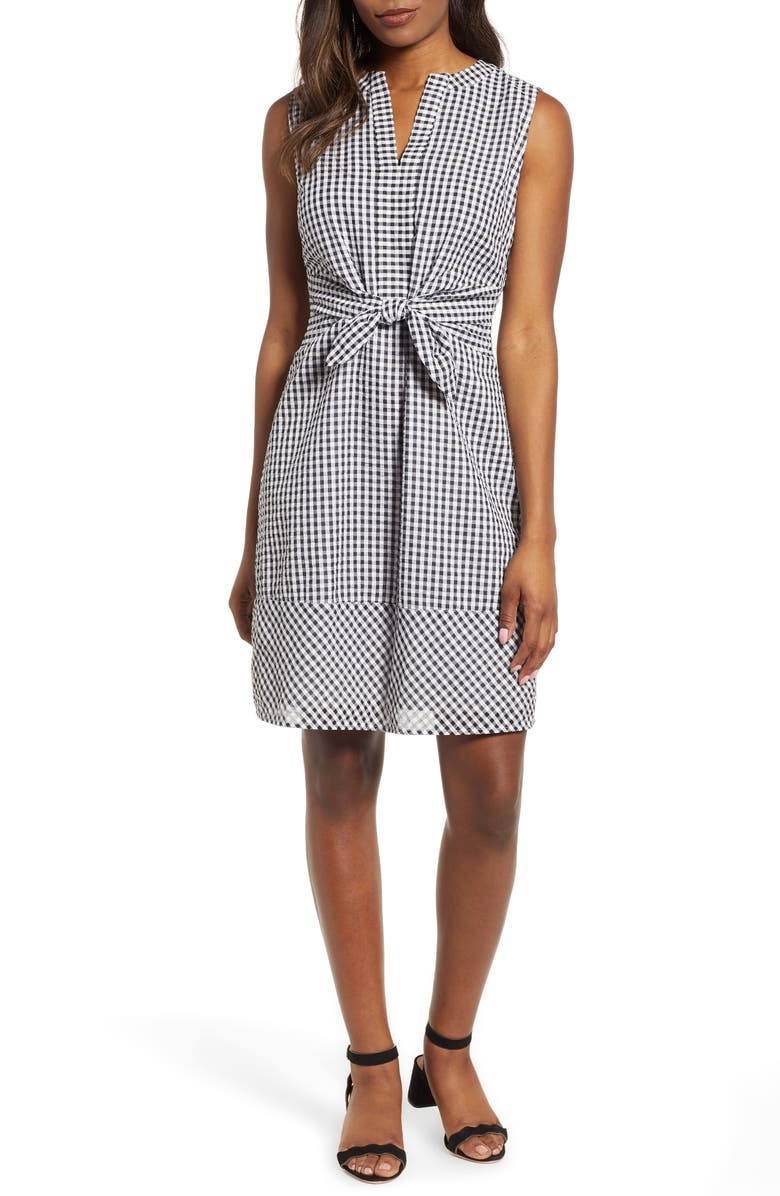 vineyard vines Gingham Shift Dress, Main, color,