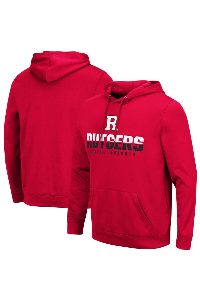 Men's Colosseum Scarlet Rutgers Scarlet Knights Lantern Pullover Hoodie, Main, color, Scarlet