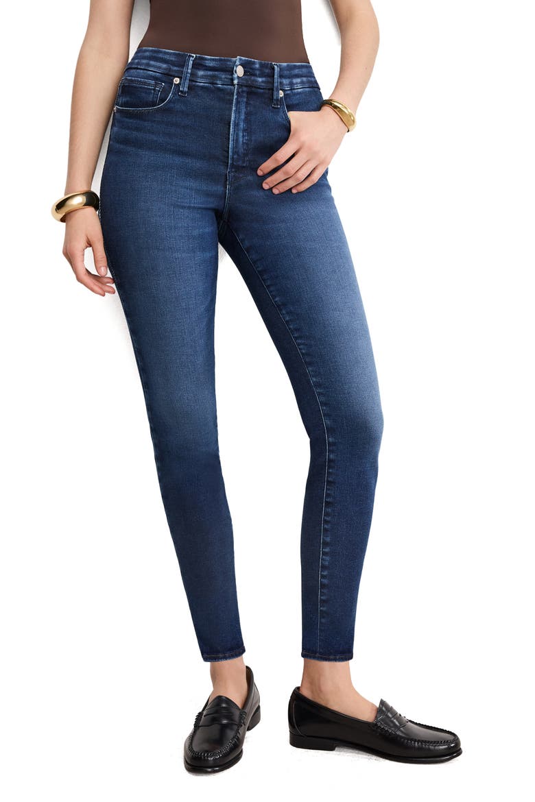 Soft-Tech Good Legs Frayed Skinny Jeans, Main, color, INDIGO1068