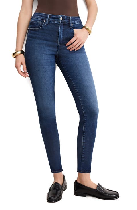 Soft-Tech Good Legs Frayed Skinny Jeans (Indigo 1068)