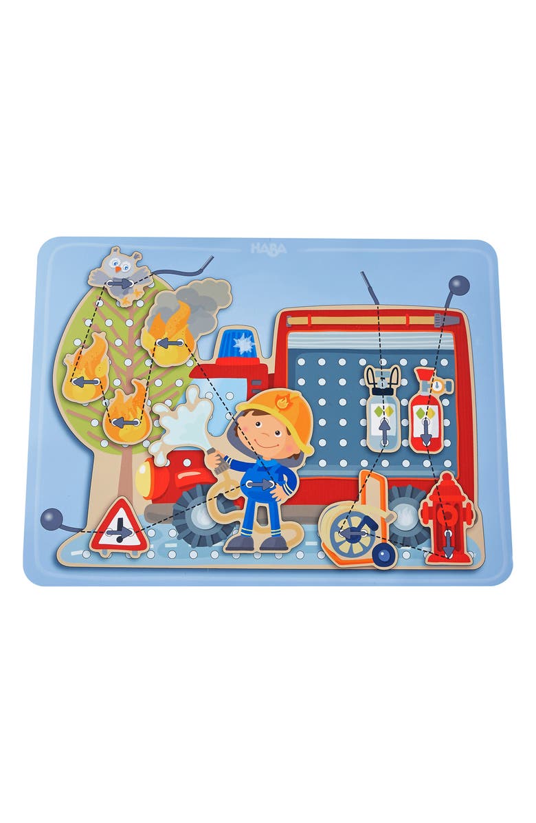 HABA In Action! Fire Rescue Threading & Lacing Game, Alternate, color,