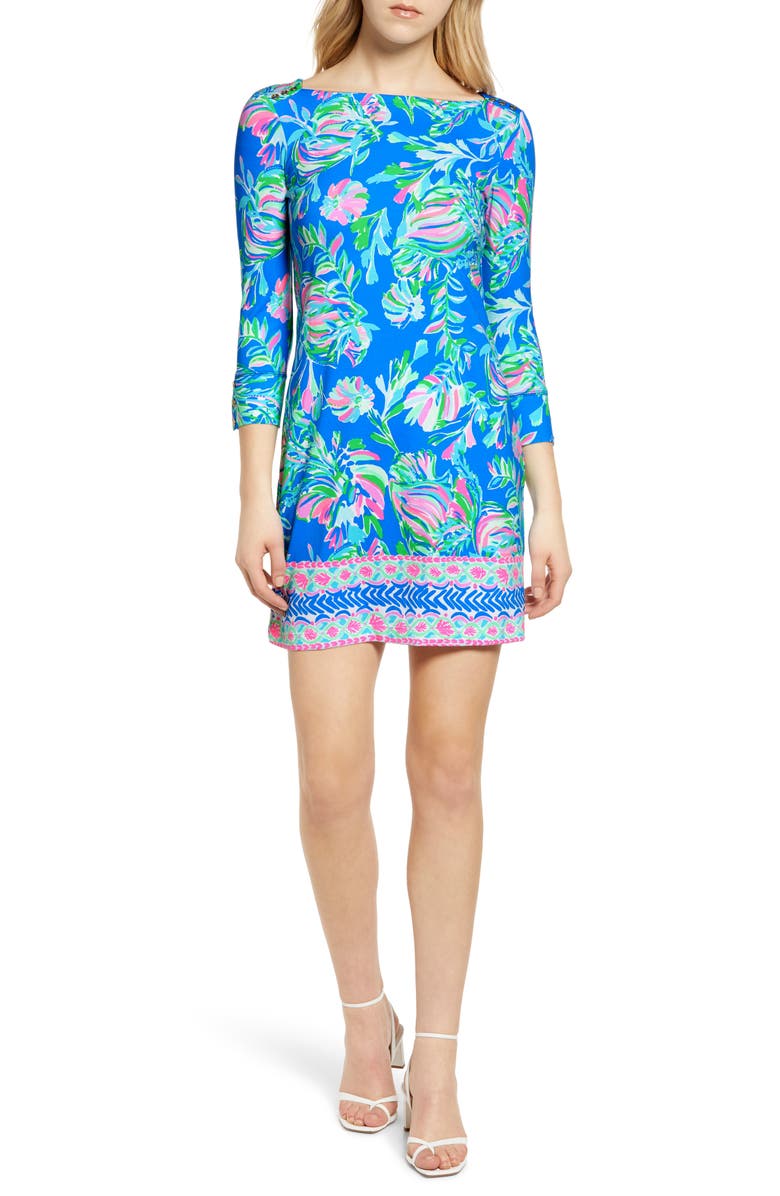 Lilly Pulitzer<sup>®</sup> UPF 50+ Sophie Three Quarter Sleeve Shift Dress, Main, color, 