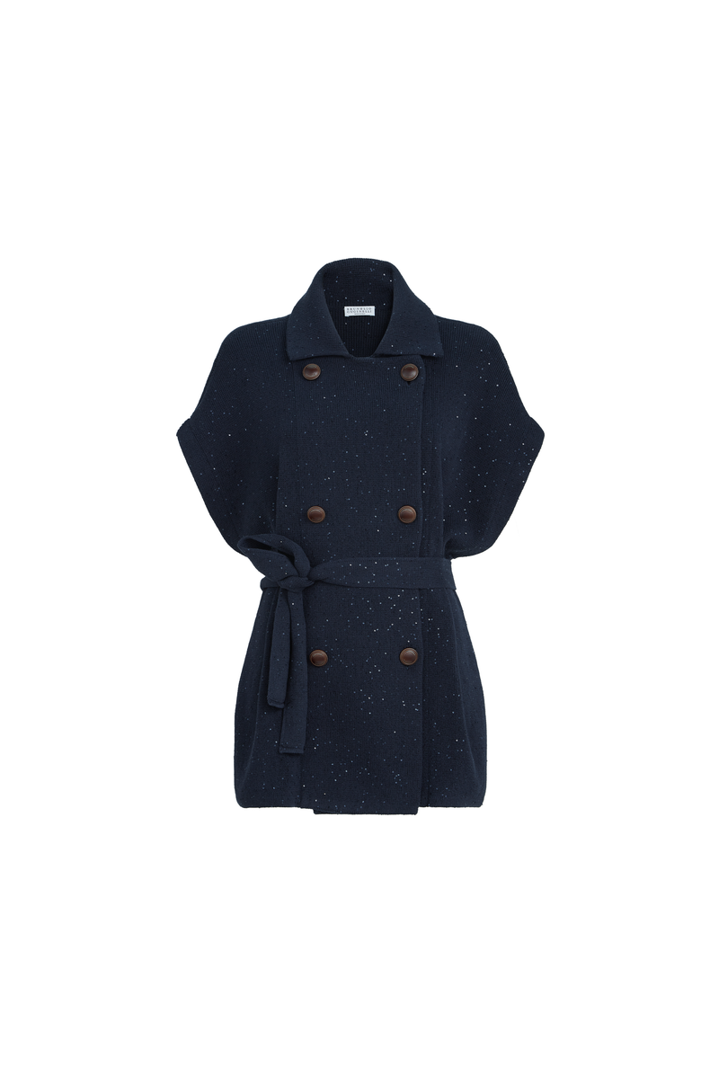 Brunello Cucinelli Cotton Diamond yarn vest, Main, color, 