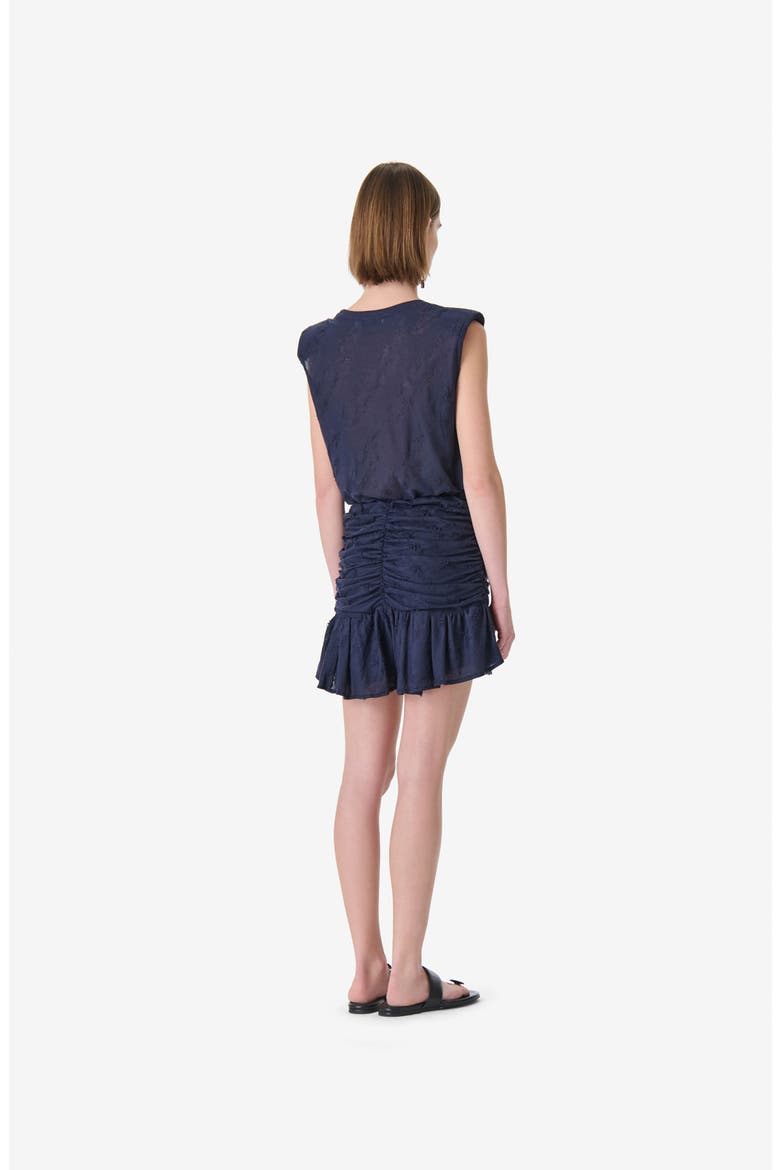 Hasley Ruched Mini Skirt, Alternate, color, ANCHOR BLUE