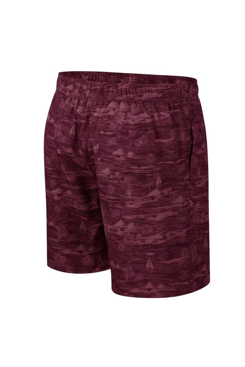 Men's Colosseum Maroon Arizona State Sun Devils Ozark Swim Shorts, Alternate, color, Maroon