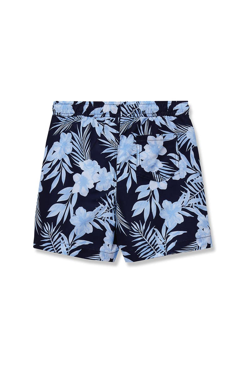 Boys Print Swim Trunks, Alternate, color, Tropical Floral/Navy