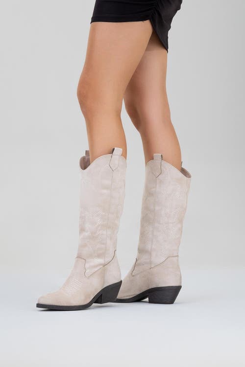 Prologue Shoes Liana Block Heel Western Boot In Neutral