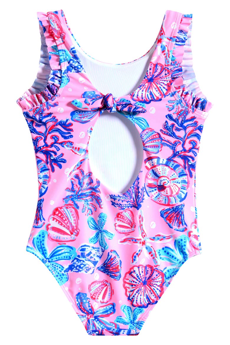 Kids' Coral Sea Swimsuit, Alternate, color, CORAL SEA