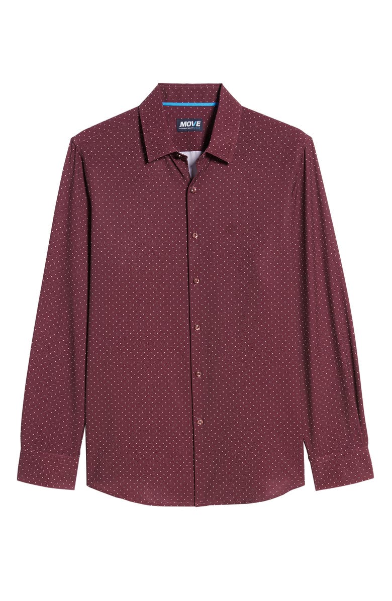 MOVE Performance Apparel Dot Button-Up Shirt, Alternate, color, 