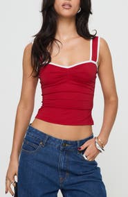 Princess Polly Last Words Contrast Trim Tank