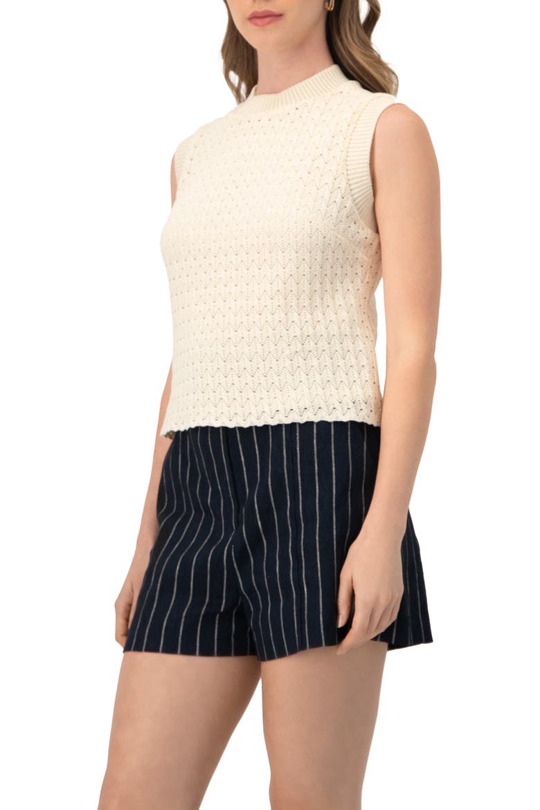 Sleeveless Knitted Top, Alternate, color, Natural