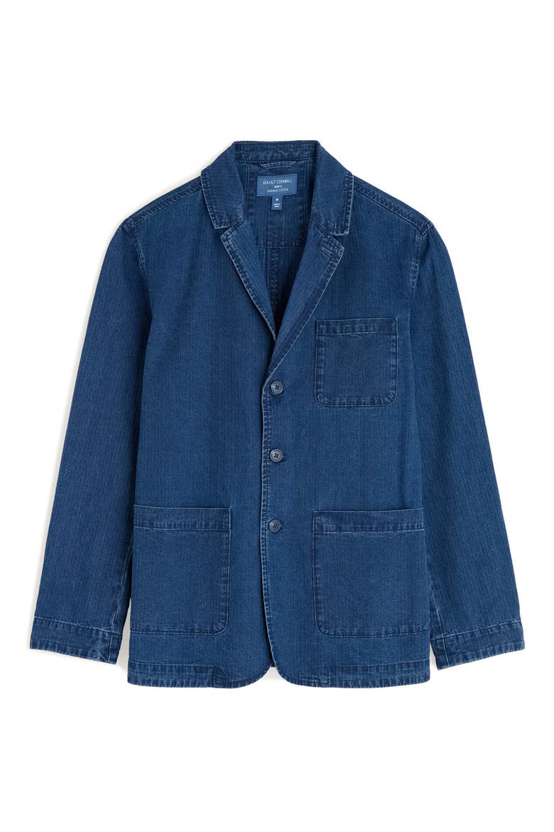 Tollgate Organic Cotton Denim Jacket, Alternate, color, DARK INDIGO WASH