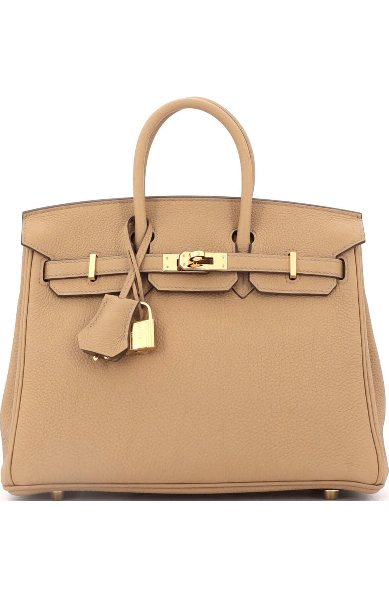 Pre-Owned Hermes Birkin Handbag Brown Togo with Gold Hardware 25, Main, color,