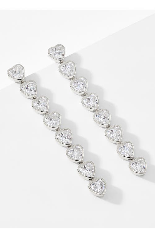 Nadri Heart Linear Drop Earrings