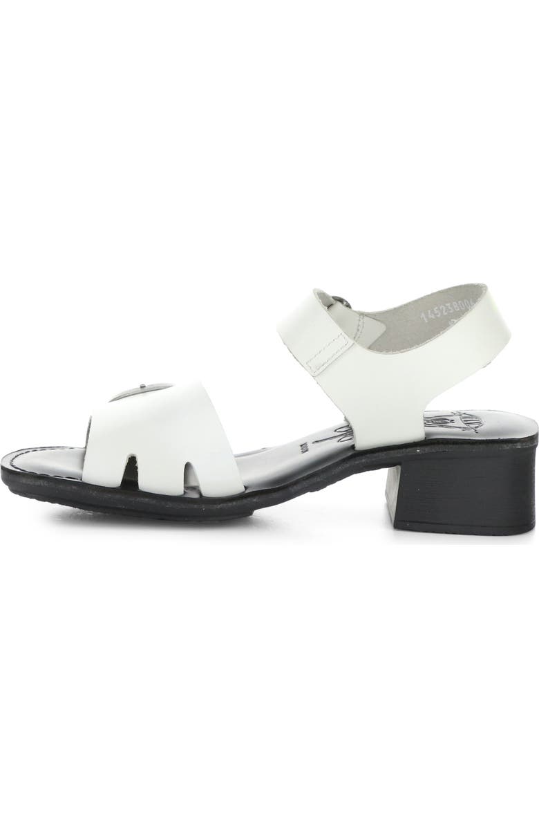 Fly London Ebli Ankle Strap Sandal, Alternate, color, 006 White/ Black