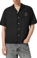 AllSaints Fungi Embroidered Camp Shirt
