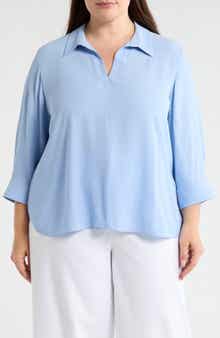 Split Neck Silk Top