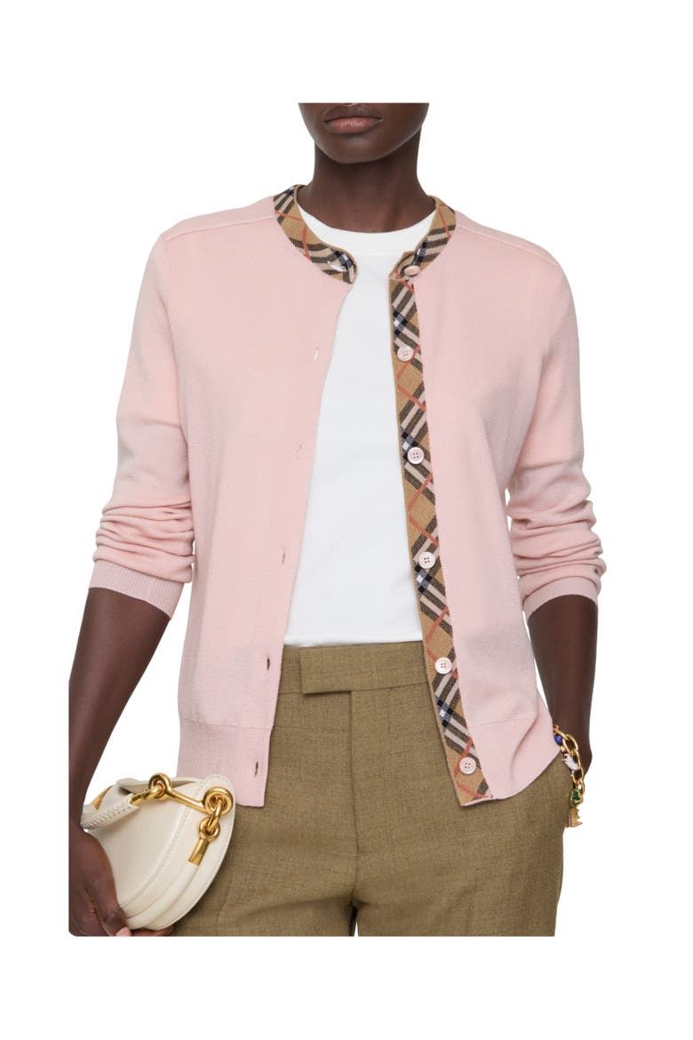Wool Cardigan, Alternate, color, Bouquet pink
