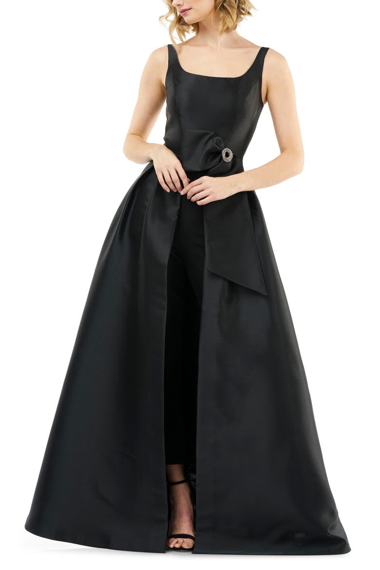 Sophie Romper Gown, Main, color, BLACK