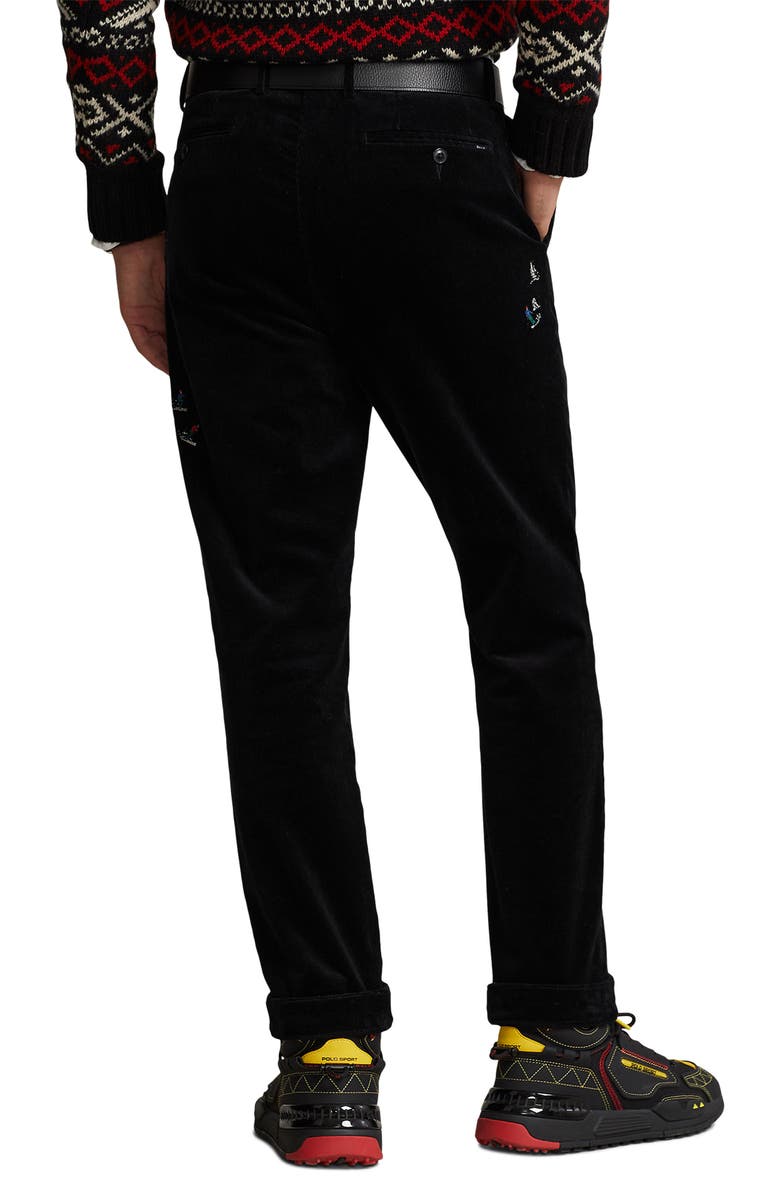 Stretch Slim Fit Embroidered Pant