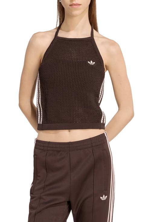 Open Stitch Halter Top