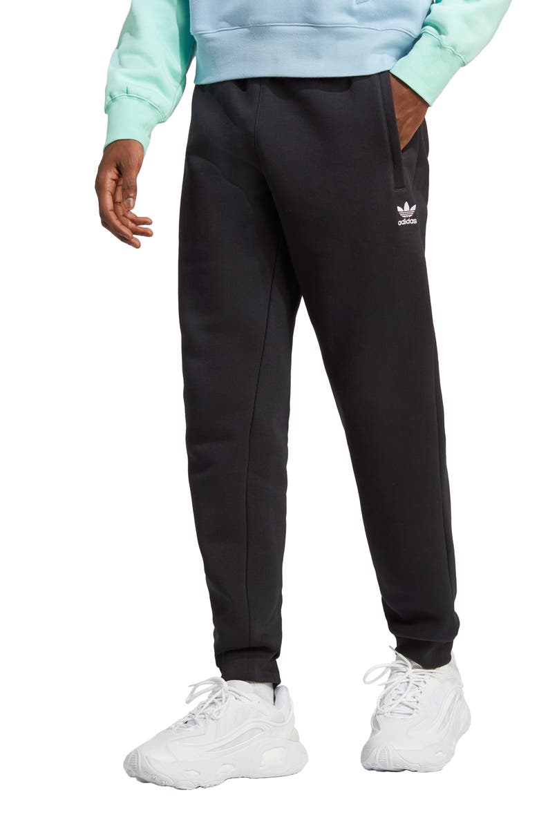 adidas Trefoil Slim Fit Cotton Blend Sweatpants, Main, color, 