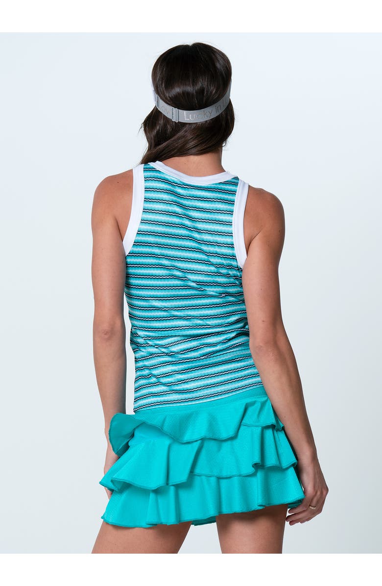 Lucky in Love Came To Win Tank, Alternate, color, Aquamarine