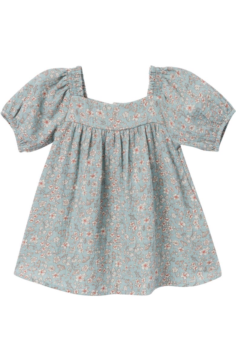 Modern Moments<sup>™</sup> by Gerber Puffed Sleeve Dress and Diaper Cover Set, Alternate, color, Medium Teal Ditsy