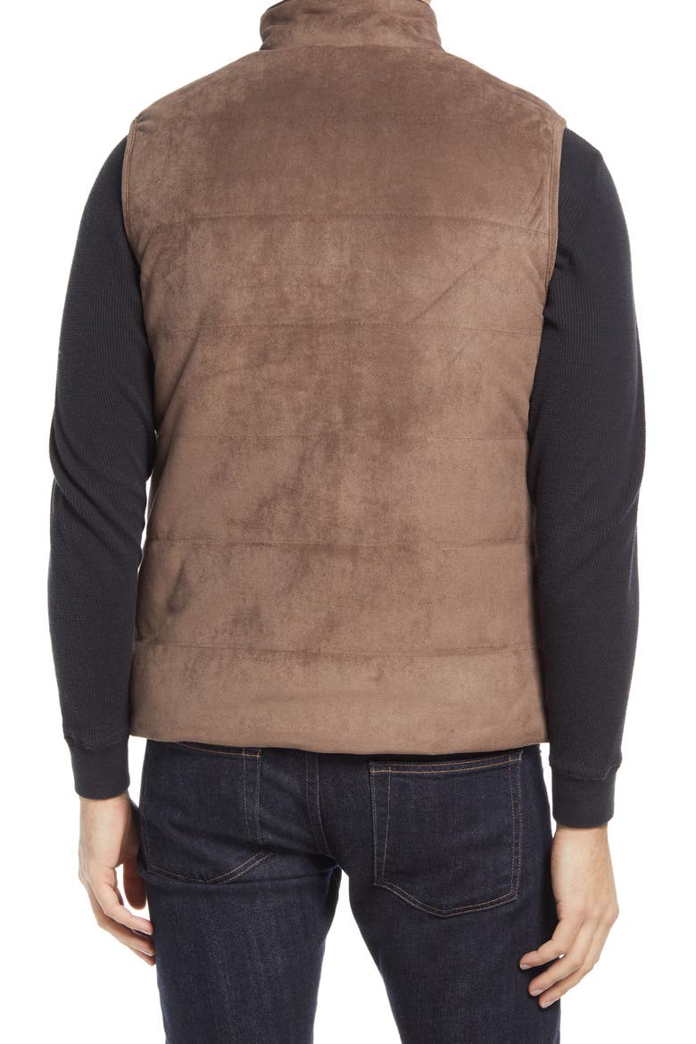 Reversible Quilted Vest, Alternate, color, TAUPE/ BRN