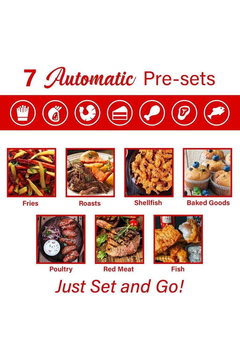 Electric Digital Air Fryer, Alternate, color, Black
