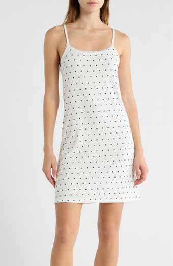 Print Pointelle Knit Chemise