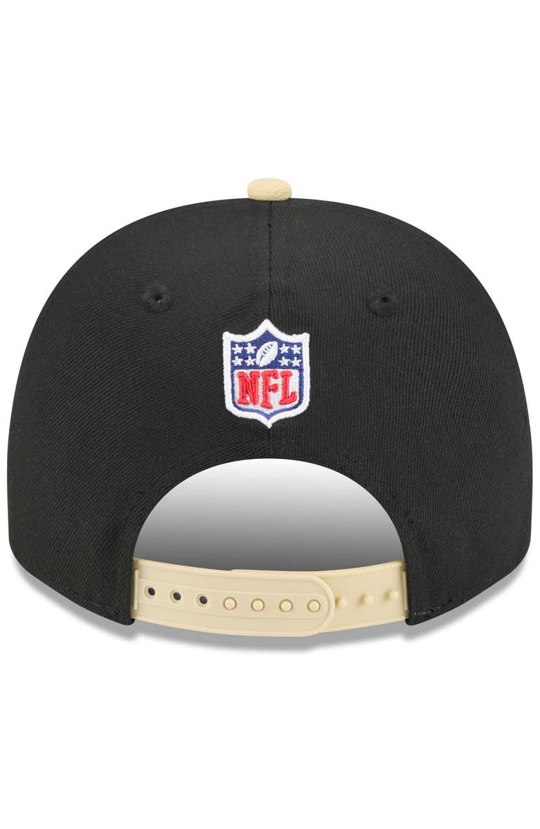 New Era Men's New Era Black/Gold New Orleans Saints 2025 NFL Draft A-Frame 9FIFTY Snapback Hat, Alternate, color,